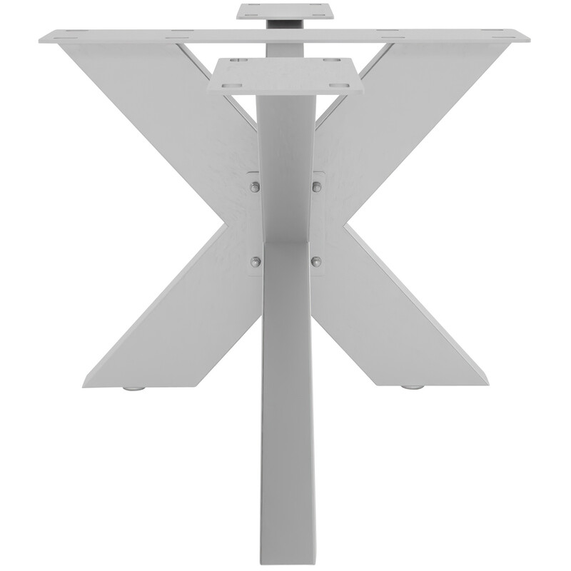 Duncan børstet rustfri stål bordben med skruer og gulvbeskyttere