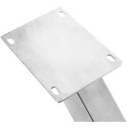 Duncan børstet rustfri stål bordben med skruer og gulvbeskyttere