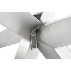 Duncan børstet rustfri stål bordben med skruer og gulvbeskyttere