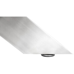 Duncan børstet rustfri stål bordben med skruer og gulvbeskyttere