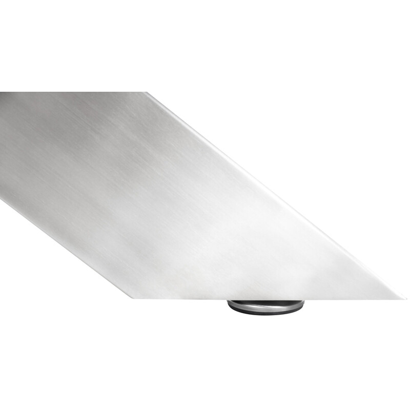 Duncan børstet rustfri stål bordben med skruer og gulvbeskyttere