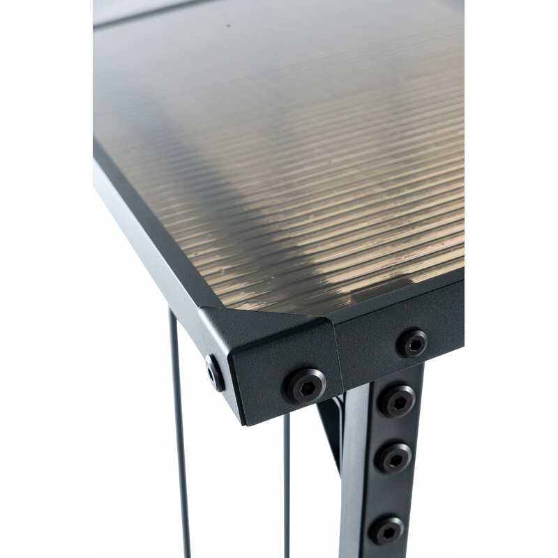 Robust aluminium brændeholder til udendørs brug i flere størrelser