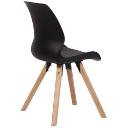 Luna besøgsstol med holdbar træramme og polstret sæde