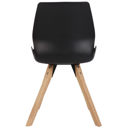 Luna besøgsstol med holdbar træramme og polstret sæde