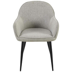 Behagelige spisestole med metalben 2 stk 84 cm høj