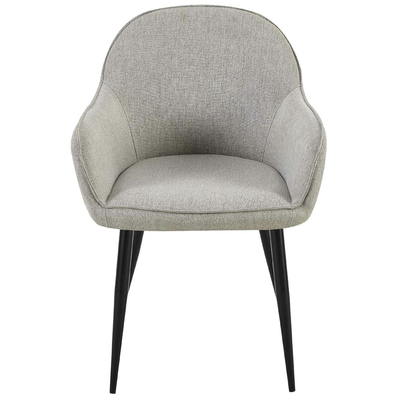 Behagelige spisestole med metalben 2 stk 84 cm høj