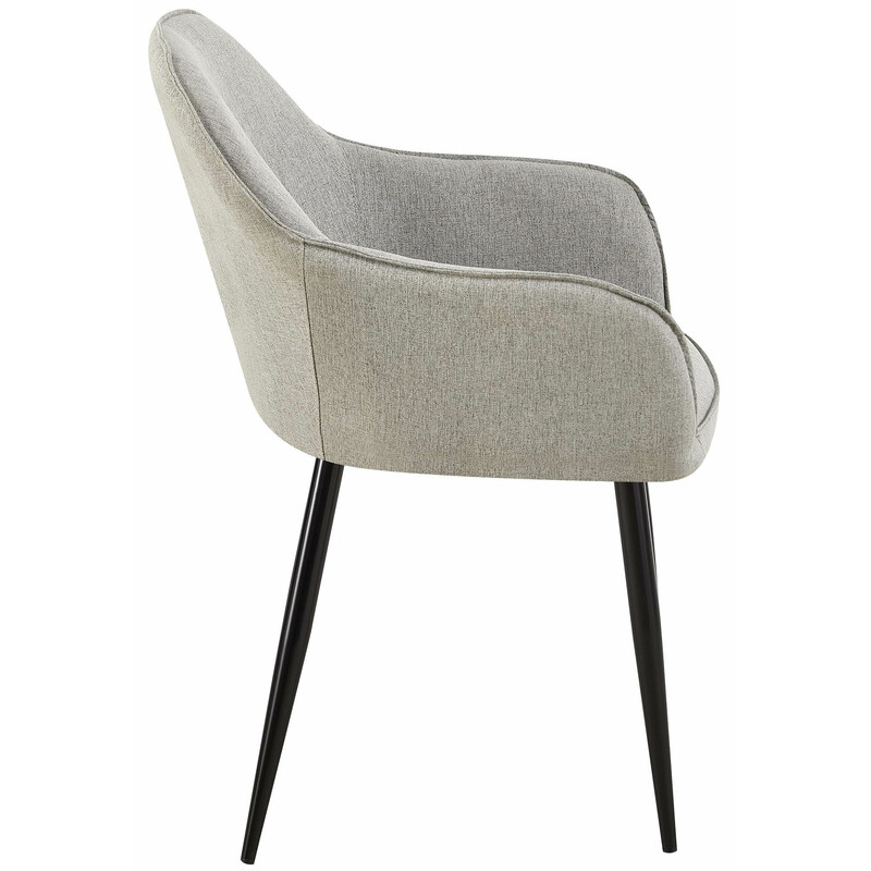 Behagelige spisestole med metalben 2 stk 84 cm høj