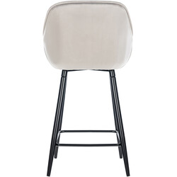 Gibson moderne barstol med polstret sæde rygstøtte og sort metalramme