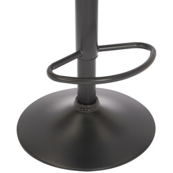 Jamie barstol med fløjlsovertræk højdejustering drejelig sort metalramme