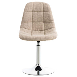 Emil roterende stofstole 2 stk sæt polstrede sæder med kromet base