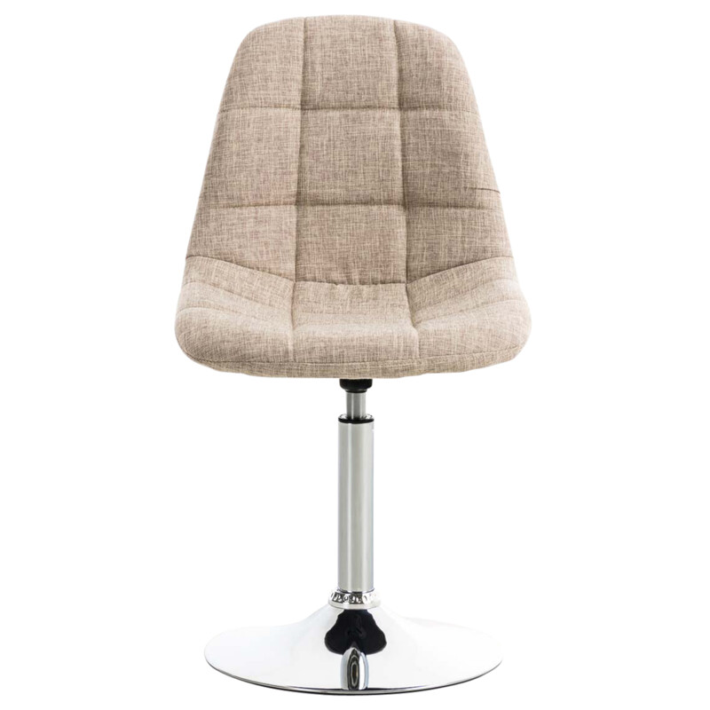 Emil roterende stofstole 2 stk sæt polstrede sæder med kromet base