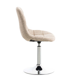 Emil roterende stofstole 2 stk sæt polstrede sæder med kromet base