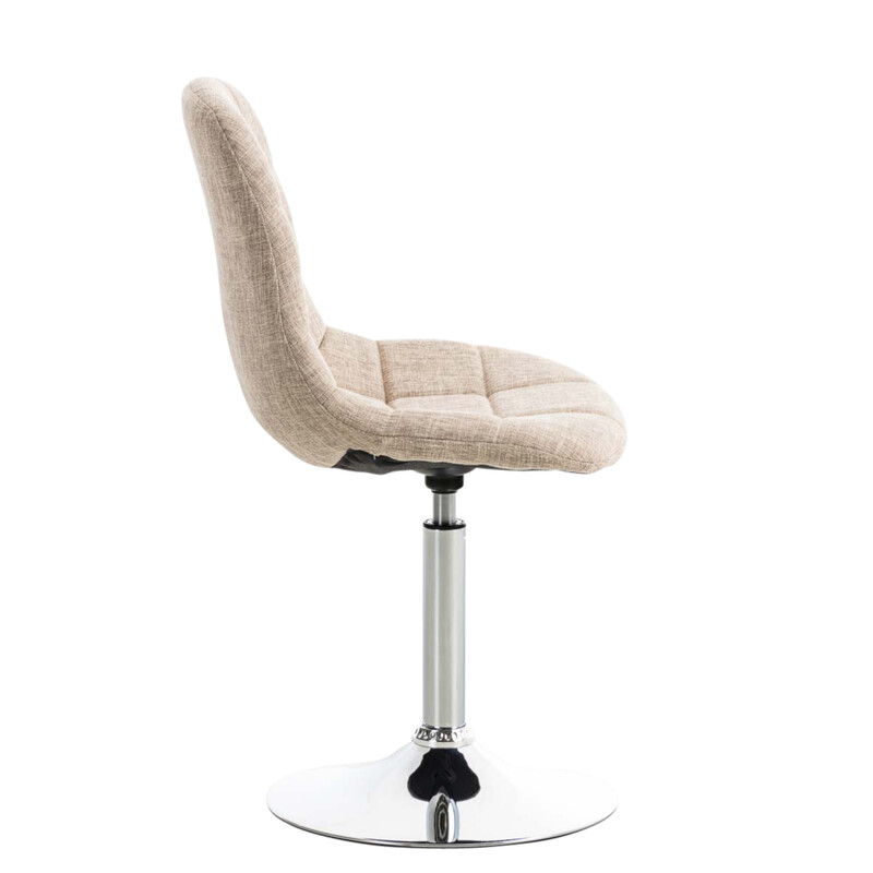 Emil roterende stofstole 2 stk sæt polstrede sæder med kromet base