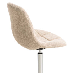 Emil roterende stofstole 2 stk sæt polstrede sæder med kromet base