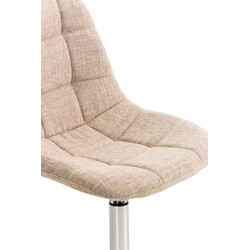 Emil roterende stofstole 2 stk sæt polstrede sæder med kromet base