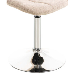 Emil roterende stofstole 2 stk sæt polstrede sæder med kromet base