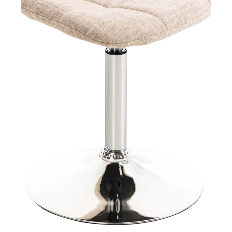 Emil roterende stofstole 2 stk sæt polstrede sæder med kromet base