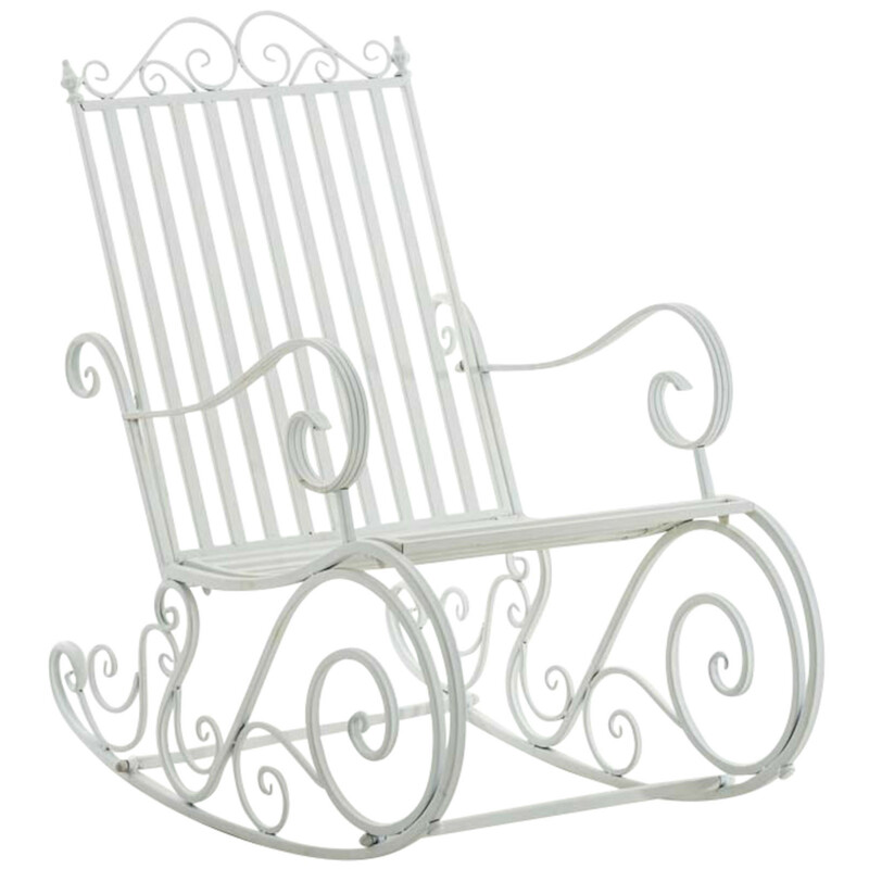 Antikke jern gyngestole sæt med to til indendørs og udendørs