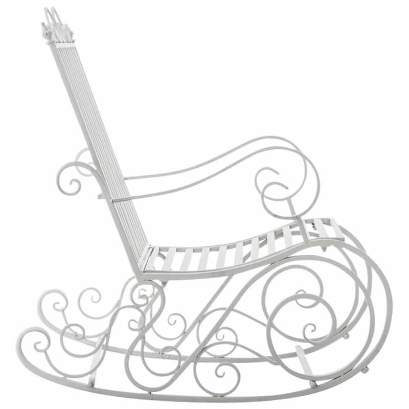 Antikke jern gyngestole sæt med to til indendørs og udendørs