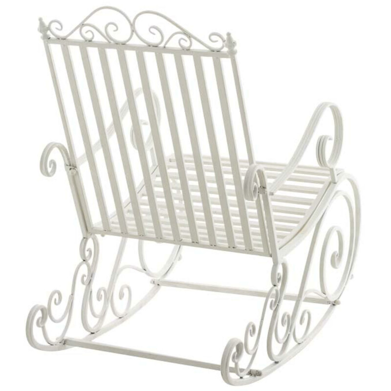 Antikke jern gyngestole sæt med to til indendørs og udendørs