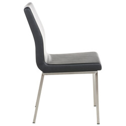 Colmar spisestole sæt 2 stk kunstlæder rustfri stålramme høj ryg