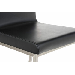 Colmar spisestole sæt 2 stk kunstlæder rustfri stålramme høj ryg