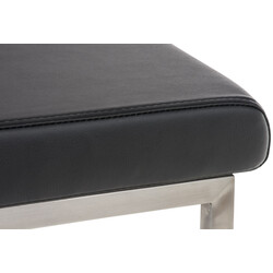 Colmar spisestole sæt 2 stk kunstlæder rustfri stålramme høj ryg