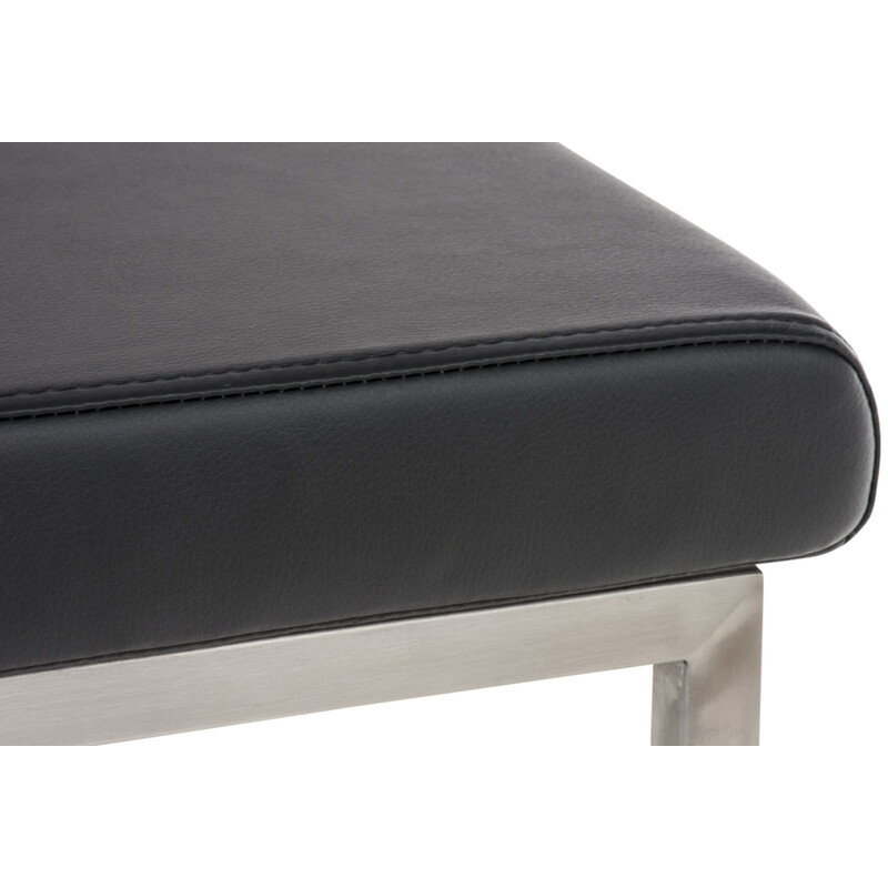 Colmar spisestole sæt 2 stk kunstlæder rustfri stålramme høj ryg