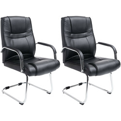 2 stykker XXL faldestole med kunstlæder og 180 kg bæreevne