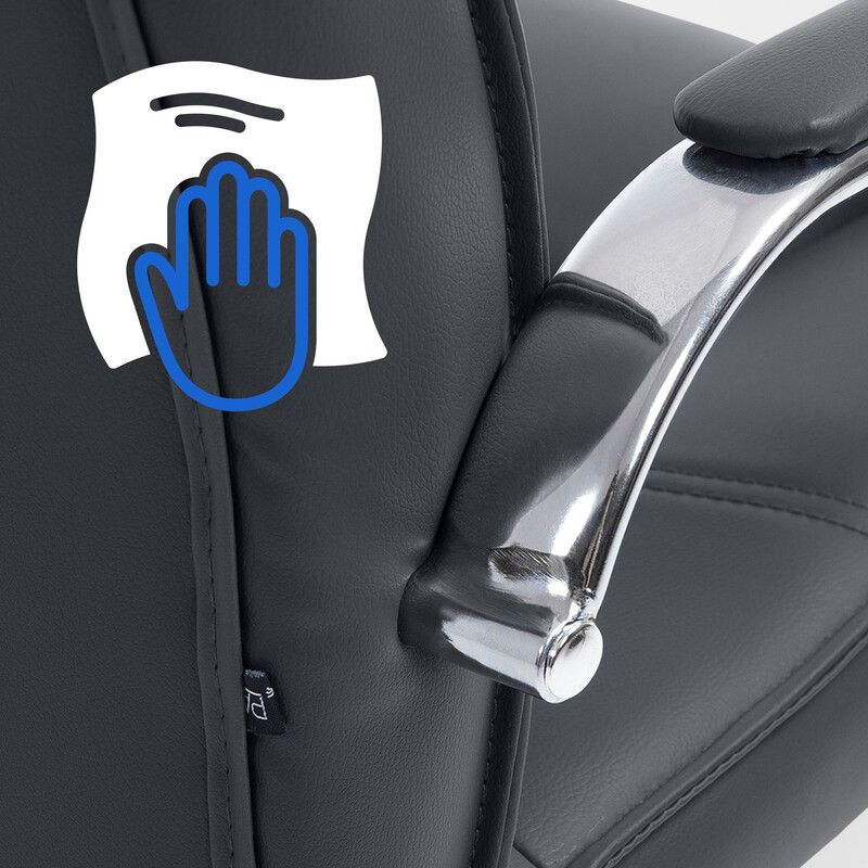 2 stykker XXL faldestole med kunstlæder og 180 kg bæreevne