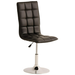 2 justerbare Peking spisestole i kunstlæder med høj rygstøtte og kromet ramme