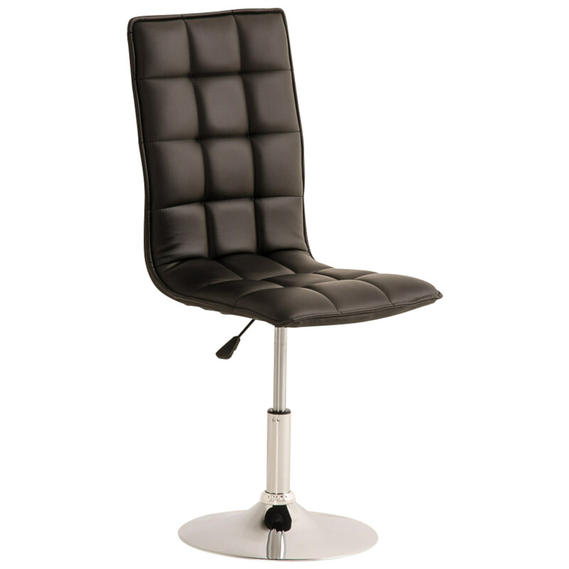 2 justerbare Peking spisestole i kunstlæder med høj rygstøtte og kromet ramme