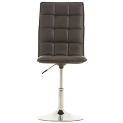 2 justerbare Peking spisestole i kunstlæder med høj rygstøtte og kromet ramme