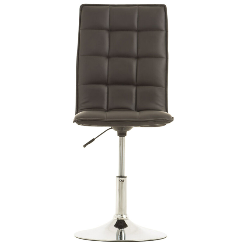 2 justerbare Peking spisestole i kunstlæder med høj rygstøtte og kromet ramme