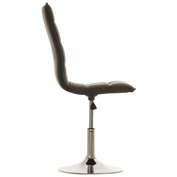 2 justerbare Peking spisestole i kunstlæder med høj rygstøtte og kromet ramme