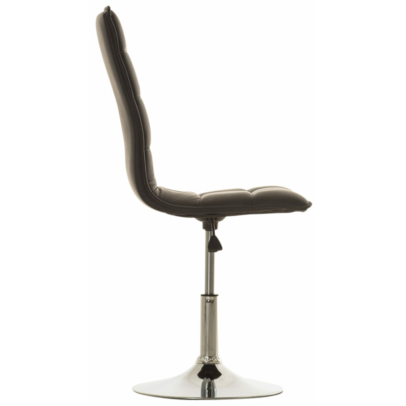 2 justerbare Peking spisestole i kunstlæder med høj rygstøtte og kromet ramme