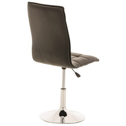 2 justerbare Peking spisestole i kunstlæder med høj rygstøtte og kromet ramme