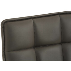 2 justerbare Peking spisestole i kunstlæder med høj rygstøtte og kromet ramme