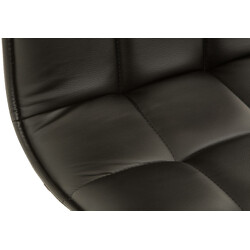 2 justerbare Peking spisestole i kunstlæder med høj rygstøtte og kromet ramme