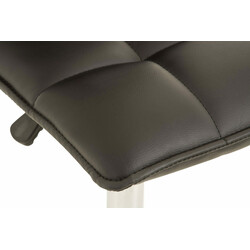 2 justerbare Peking spisestole i kunstlæder med høj rygstøtte og kromet ramme