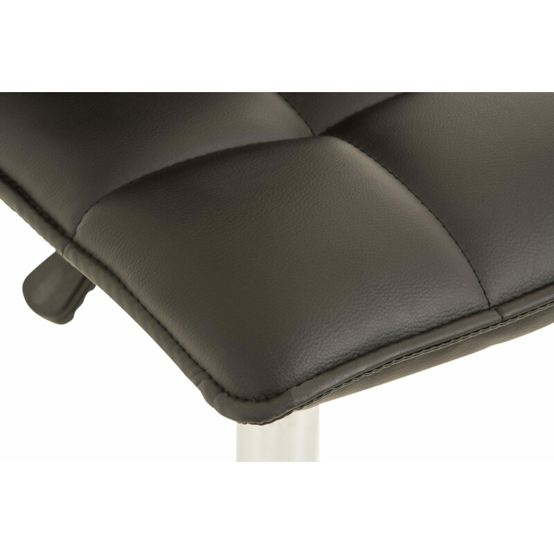 2 justerbare Peking spisestole i kunstlæder med høj rygstøtte og kromet ramme