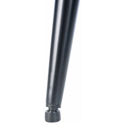 Elegant polstret spisestol med armlæn og metalstel