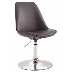 Maverick justerbar roterende spisestol med kunstlæder og metalben