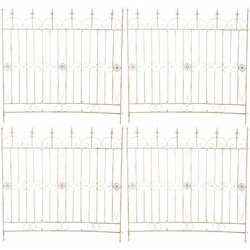 4 stk rustikke jern havehegn i mangoldi-modellen 116 cm højde