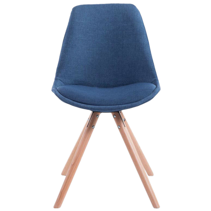 Elegant Toulouse-stofbesatte gæstestole med rund form 4 stk sæt