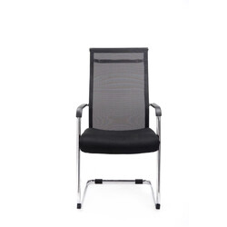 Brenda besøgsstole 2 stk ergonomisk stilfuldt design med kromramme netbetræk