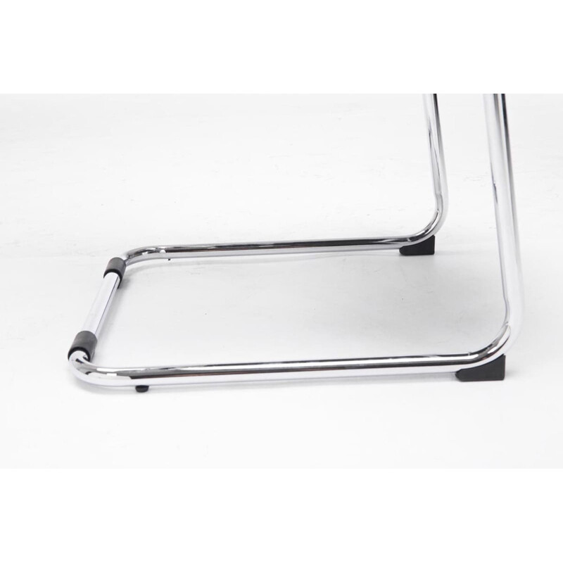 Brenda besøgsstole 2 stk ergonomisk stilfuldt design med kromramme netbetræk