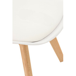 Rund spisegruppe med bord og fire stole i MDF og bambus