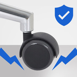 Ergonomisk Chicago kontorstol i kunstlæder med valnøddetræ og 360 grader rotation