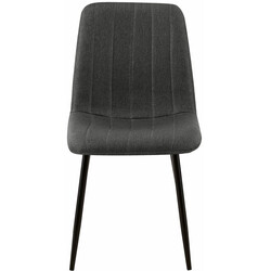 Moderne tidløst 4‑stols sæt Dijon med polstrede sæder metalben